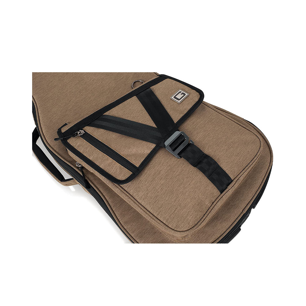 Gator Transit Series Acoustic Guitar Gig Bag with Light Grey Exterior-accessories-Gator- Hermes Music